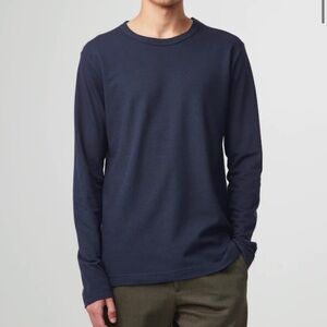 NNO7 Cliff: long sleeve t-shirt soft cotton lyocell A classic crew neck pull on